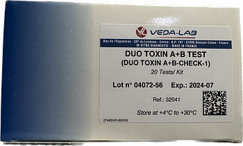 Clostridium difficile, токсины A и B — двойной экспресс-тест ИХА, 20 тестов, Vedalab - 32041  